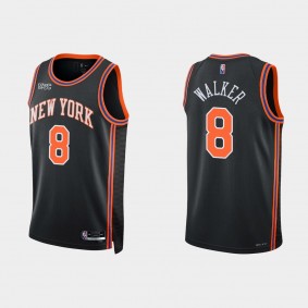 Knicks Kemba Walker NBA 75TH City Jersey Black