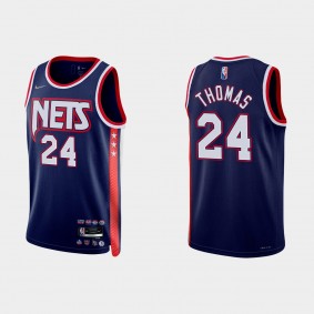 Nets Cameron Thomas NBA 75TH City Jersey Navy