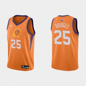 Suns Mikal Bridges NBA 75TH Statement Jersey Orange