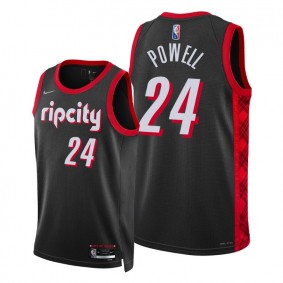 Norman Powell Blazers 2021-22 City Edition Black #24 Jersey 75th Season Diamond