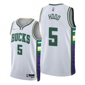 Rodney Hood Bucks 2021-22 City Edition White #5 Jersey Diamond 75th Anniversary