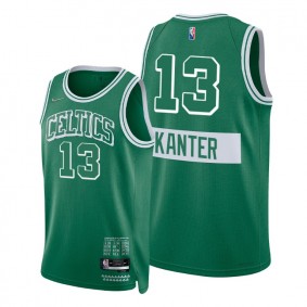 Enes Kanter Celtics 2021-22 City Edition Green #13 Jersey Diamond 75th Anniversary