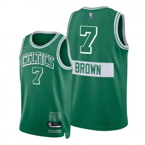 Jaylen Brown Celtics 2021-22 City Edition Green #7 Jersey Diamond 75th Anniversary