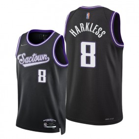 Maurice Harkless Kings 2021-22 City Edition Black #8 Jersey 75th Season Diamond