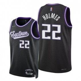 Richaun Holmes Kings 2021-22 City Edition Black #22 Jersey 75th Season Diamond