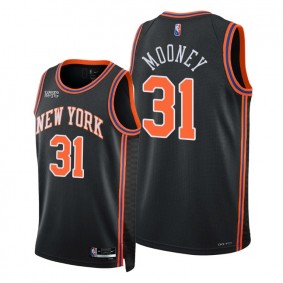 Matt Mooney Knicks 2021-22 City Edition Black #31 Jersey NBA75th Season