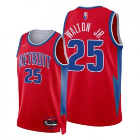 Derrick Walton Jr. Pistons 2021-22 City Edition Red #25 Jersey 75th Diamond