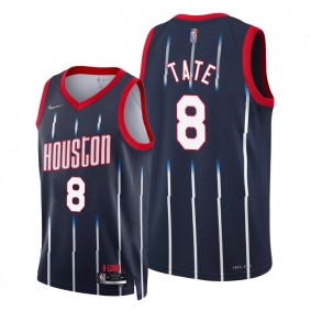 Jae'Sean Tate Rockets 2021-22 City Edition Navy #8 Jersey 75th Season Diamond