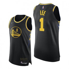 Damion Lee Warriors 2021-22 City Edition Black Jersey 75th Season Authentic
