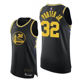 Otto Porter Jr. Warriors 2021-22 City Edition Black Jersey 75th Season Authentic