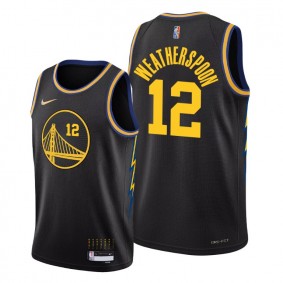 Quinndary Weatherspoon Warriors 2021-22 City Edition Black #12 Jersey 75th Diamond