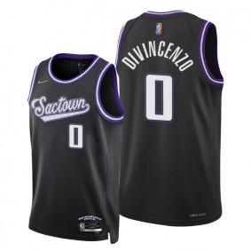 Donte DiVincenzo Kings 2022 City Edition Black #0 Jersey 75th Diamond Badge