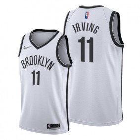 Kyrie Irving Nets #11 Jersey Association Edition White 75th Diamond Badge