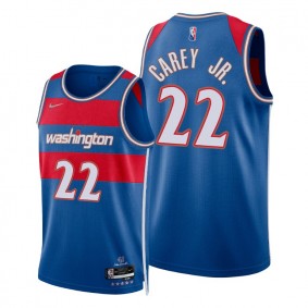 Vernon Carey Jr. Wizards 2022 City Edition Royal #22 Jersey 75th Diamond Badge