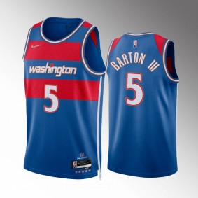 Washington Wizards Will Barton III 2022 City Edition Royal #5 Jersey 75th Diamond