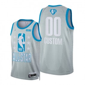 2022 Cleveland All-Star NBA #00 Custom Gray Jersey 75th Patch