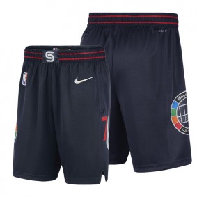 Philadelphia 76ers 75th Anniversary Navy Shorts 2021-22 City Edition