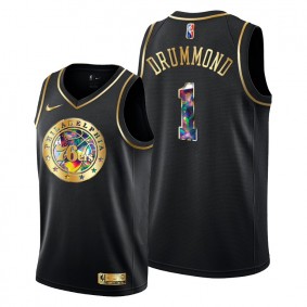 76ers Andre Drummond 2021-22 Diamond Logo Jersey Black