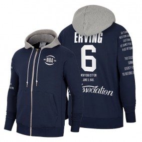 Julius Erving 75th Diamond Anniversary 1946-2021 Hoodie Navy