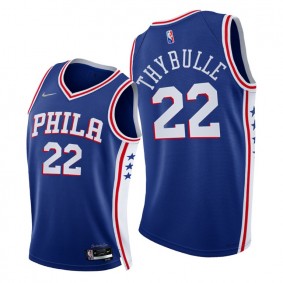 76ers Matisse Thybulle 2021-22 75th Diamond Anniversary Jersey Royal