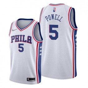 Myles Powell #5 Philadelphia 76ers 2021-22 Association Edition White Jersey NBA75th Season