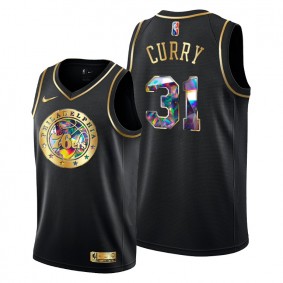 76ers Seth Curry 2021-22 Diamond Logo Jersey Black