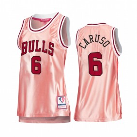 Alex Caruso Chicago Bulls Rose Gold Jersey #6 Pink 75th Anniversary Women's Tank