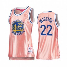 Andrew Wiggins Golden State Warriors Rose Gold Jersey #22 Pink 75th Anniversary Women's Tank