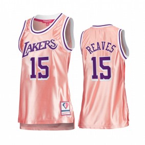 Los Angeles Lakers Austin Reaves Rose Gold Pink 75th Anniversary Women's Jersey #15