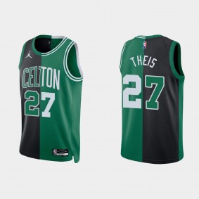 Celtics Daniel Theis Split NBA 75th Jersey Black Green