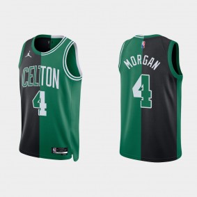 Celtics Juwan Morgan Split NBA 75th Jersey Black Green