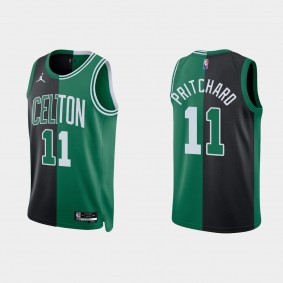 Celtics Payton Pritchard Split NBA 75th Jersey Black Green