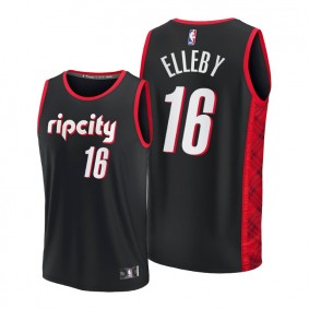 C.J. Elleby 2021-22 Blazers Black Replica Jersey NBA75th City Edition