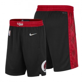 Portland Trail Blazers 75th Anniversary Black Shorts 2021-22 City Edition