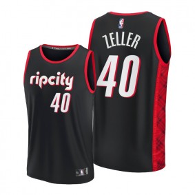 Cody Zeller 2021-22 Blazers Black Replica Jersey NBA75th City Edition