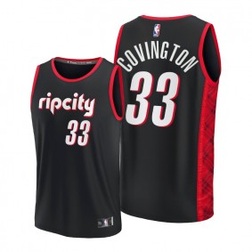 Robert Covington 2021-22 Blazers Black Replica Jersey NBA75th City Edition