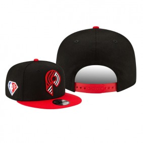 Portland Trail Blazers 2021 NBA Draft Black Hat 75th Anniversary Logo