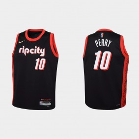 Blazers 75th Anniversary Black Reggie Perry Youth Jersey City