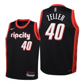 Cody Zeller Portland Trail Blazers Black 2021-22 City Edition Jersey - Kids