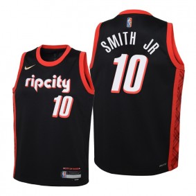 Dennis Smith Jr. Portland Trail Blazers Black 2021-22 City Edition Jersey - Kids