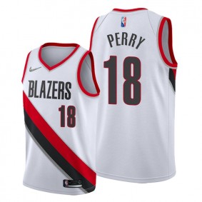 Reggie Perry #18 Portland Trail Blazers 2021-22 Icon Edition Black Jersey 75th Diamond