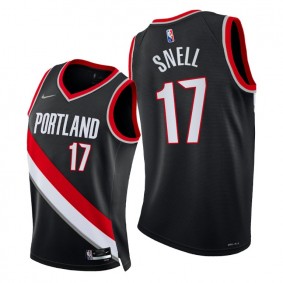 Blazers Tony Snell 2021-22 75th Diamond Anniversary Jersey Black