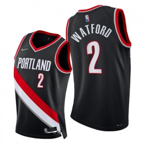 Blazers Trendon Watford 2021-22 75th Diamond Anniversary Jersey Black