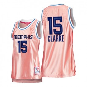 Hot Lady's Memphis Grizzlies #15 Brandon Clarke Pink Rose Gold Jersey 75th Anniversary