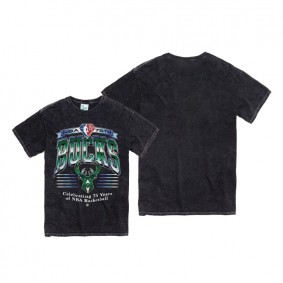 Milwaukee Bucks NBA 75th Anniversary 47 Vintage Tubular Men T-Shirt Black