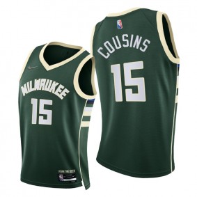 DeMarcus Cousins #15 Milwaukee Bucks 2021-22 Icon Edition Green Jersey NBA 75th Diamond