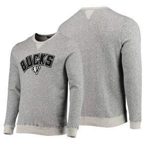 Milwaukee Bucks Junk Food 75th Anniversary Pullover Sweatshirt - Heathered Gray