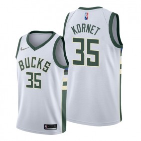 Luke Kornet #35 Milwaukee Bucks 2021-22 Association Edition White Jersey 75th Diamond