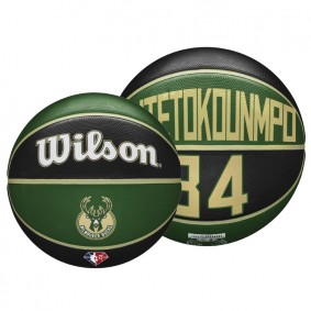 Giannis Antetokounmpo Basketball Bucks NBA 75th Anniversary Wilson Green