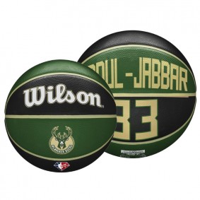 Kareem Abdul-Jabbar Basketball Bucks NBA 75th Anniversary Wilson Green